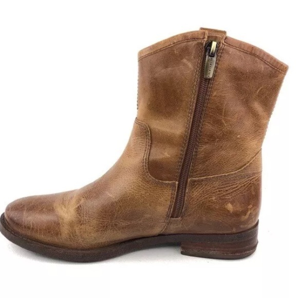 Vince Camuto Payatt Boots Size 8 M Warm Cognac Patina Round Toe - Picture 16 of 16